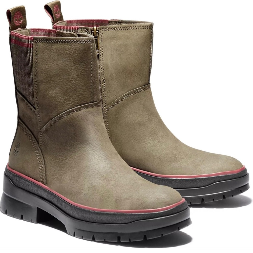 Timberland Leather Maylnn Side Zip Fall/Winter Weather Boots